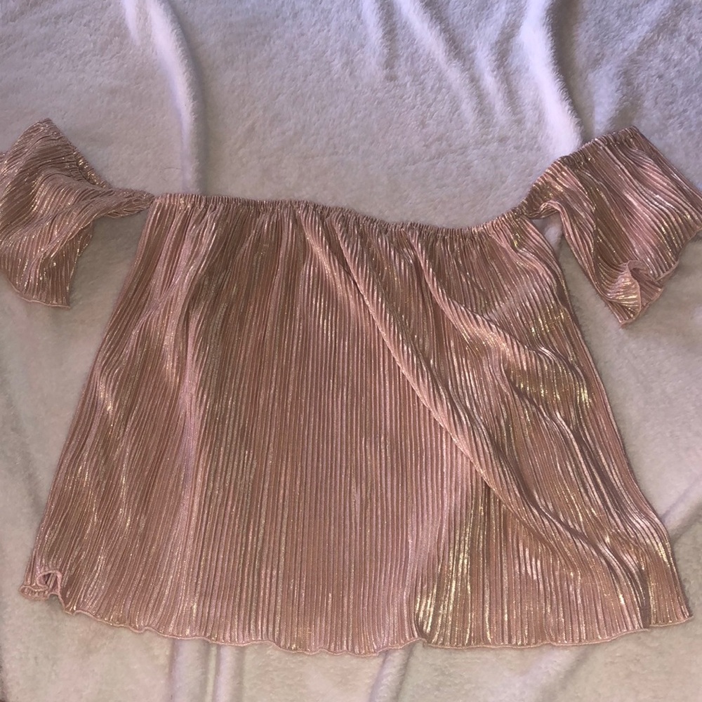 Pink off the shoulder top